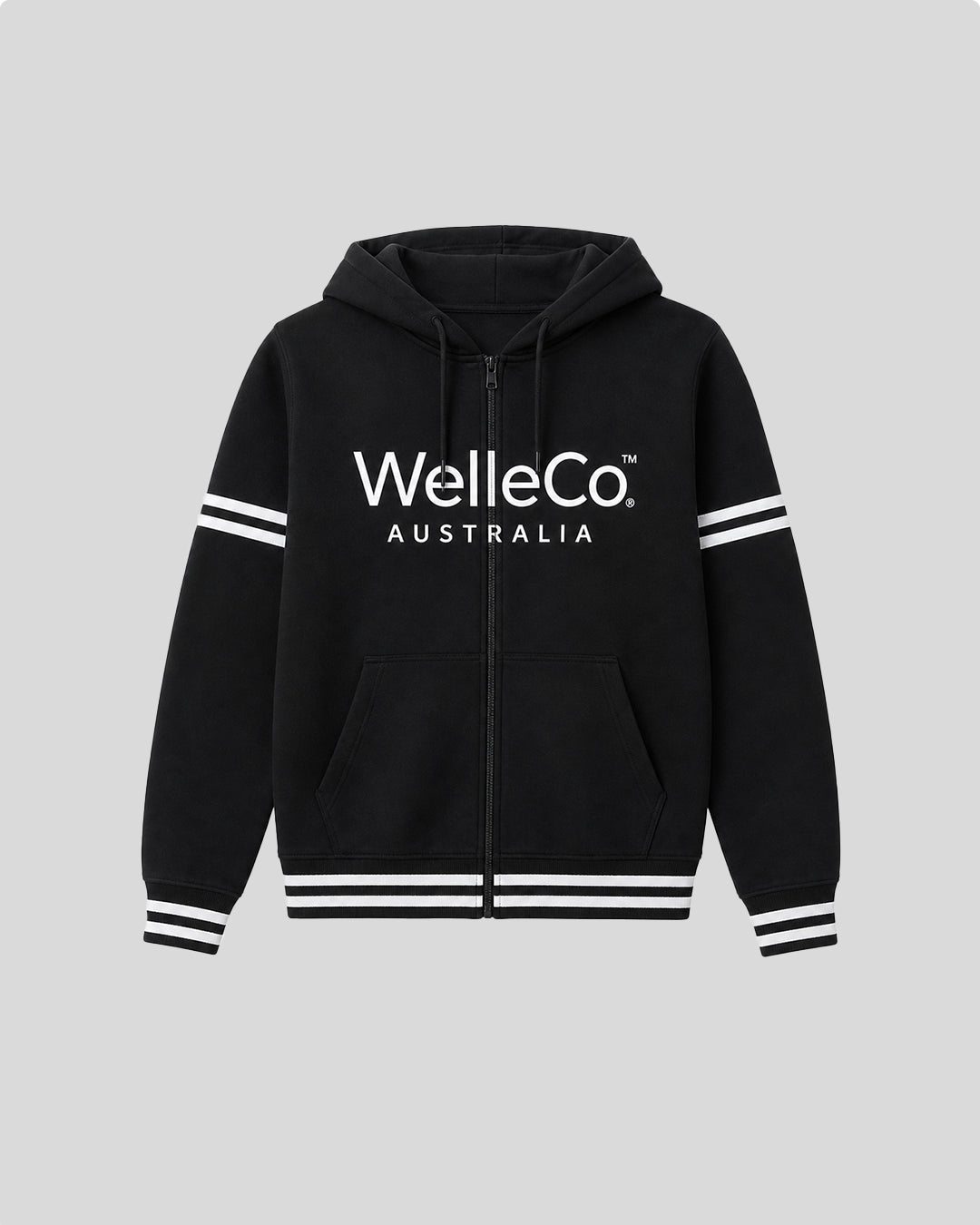 Hoodie cierre WelleCo negro