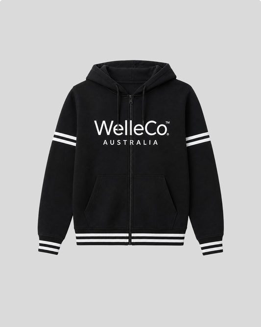 Hoodie cierre WelleCo negro